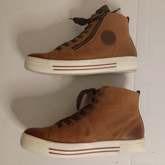Remonte Saddle Leather High Top Sneakers Women’s EU 39 VGUC Comfort Casual - Picture 6 of 14